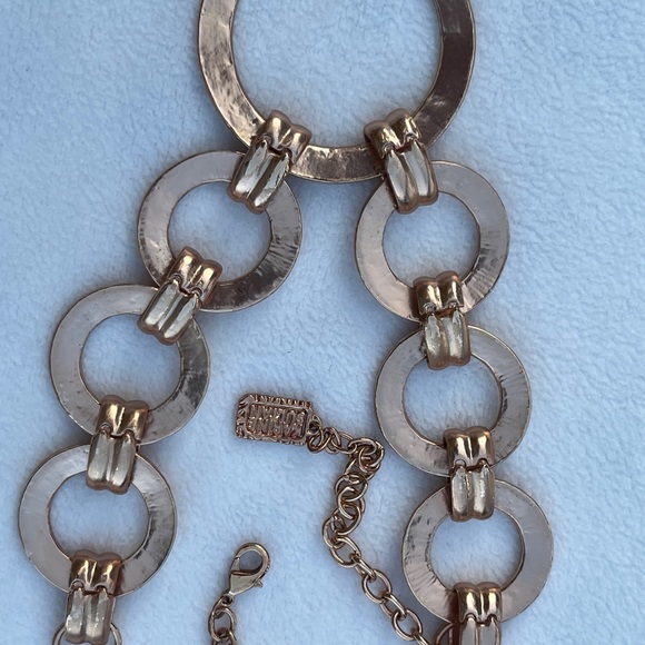 Karine Sultan Marie Link Collar Necklace- Rose Gold - Handcrafted Jewelry - Picture 7 of 9